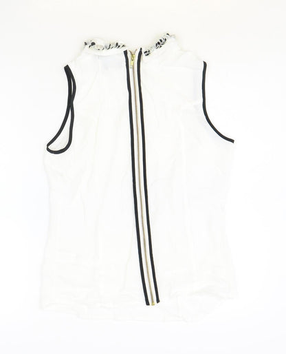 Womens UK Size 10 Marks and Spencer Ivory Basic Tank