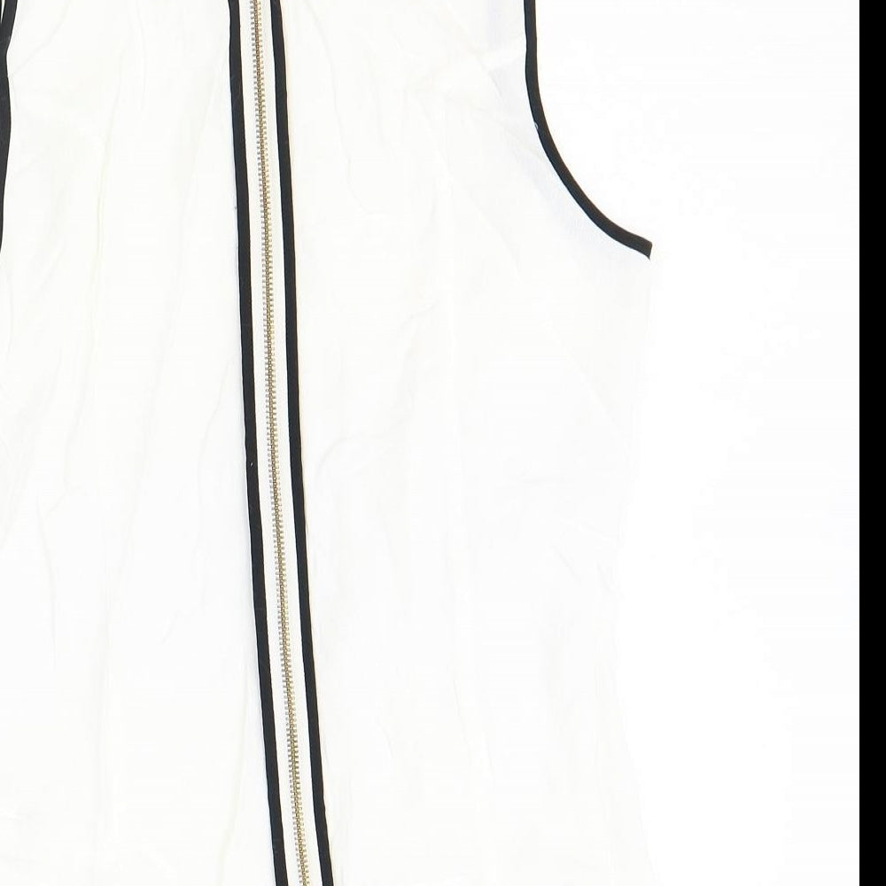 Womens UK Size 10 Marks and Spencer Ivory Basic Tank