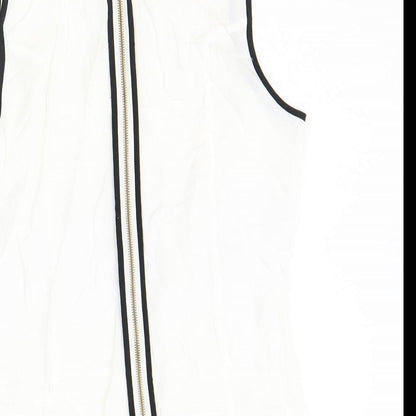 Womens UK Size 10 Marks and Spencer Ivory Basic Tank