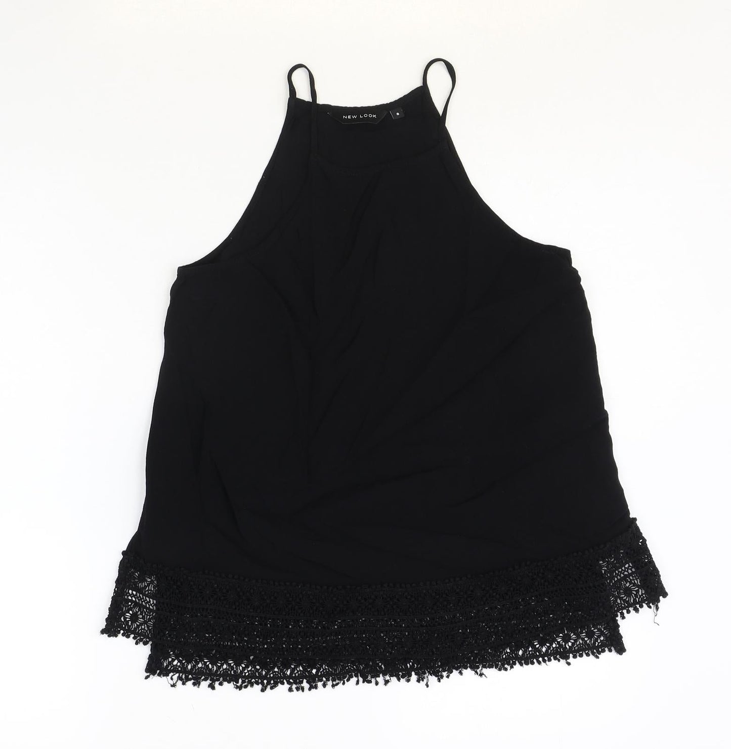 Womens UK Size 8 New Look Black Basic Tank