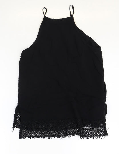 Womens UK Size 8 New Look Black Basic Tank