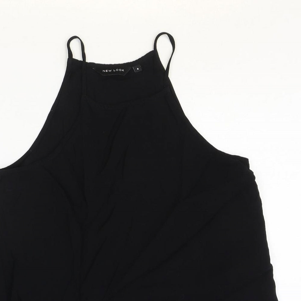 Womens UK Size 8 New Look Black Basic Tank