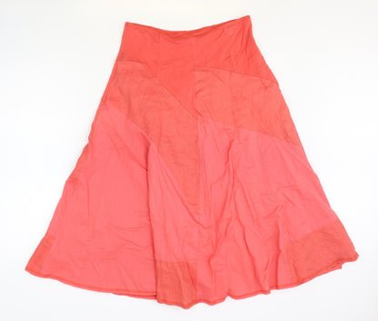 Marks and Spencer Womens Pink Polyester Swing Skirt Size 10