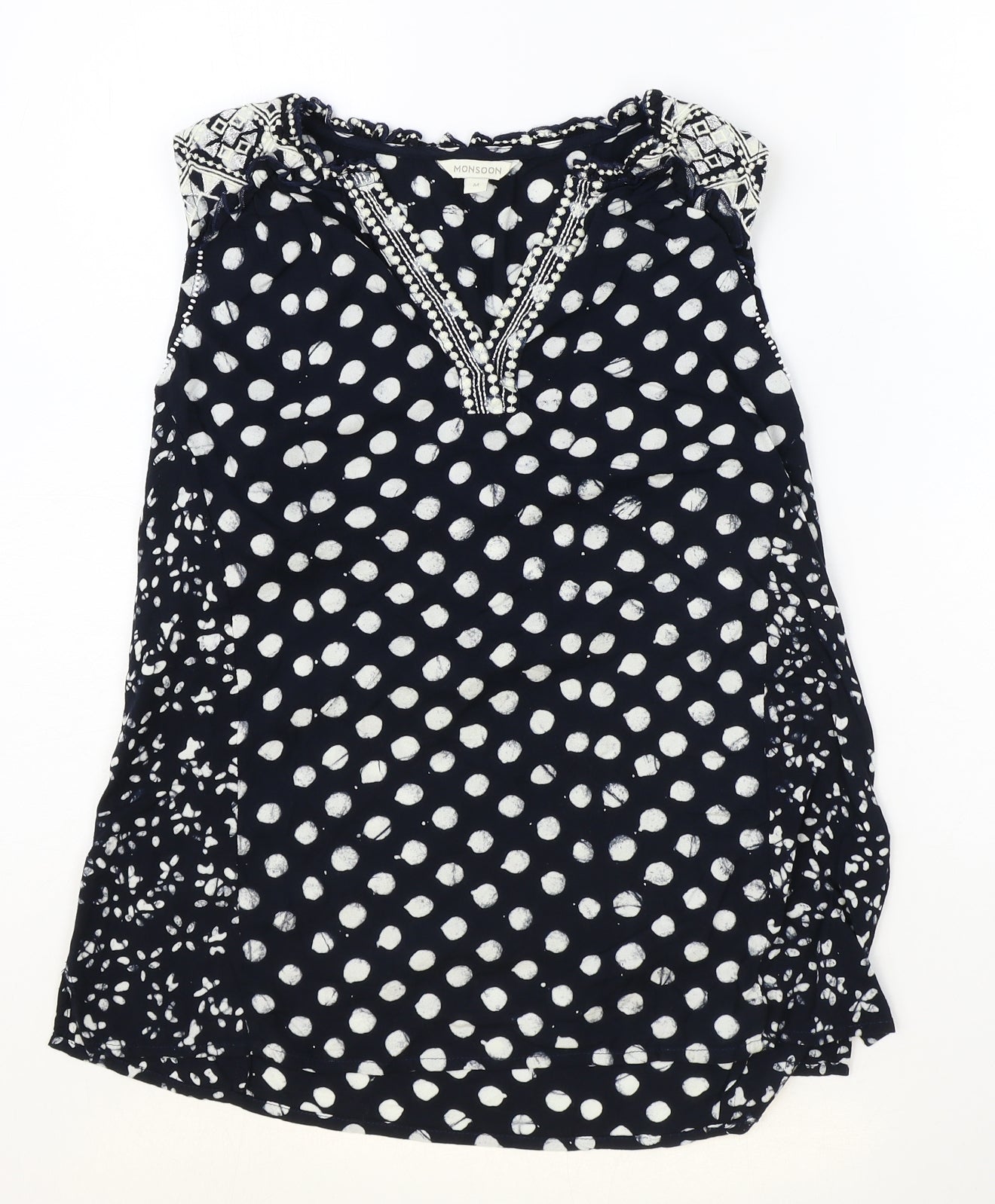 Womens UK Size M Monsoon Black Basic Tank