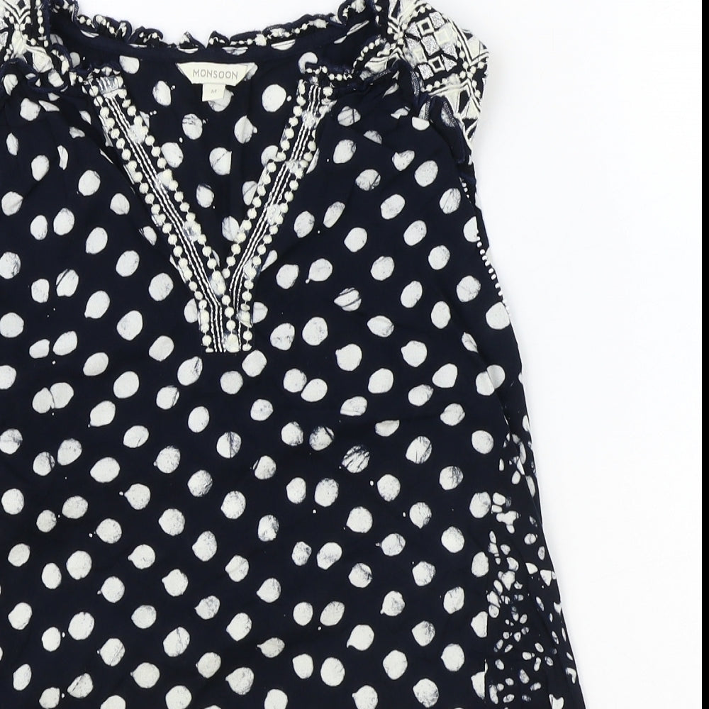 Womens UK Size M Monsoon Black Basic Tank