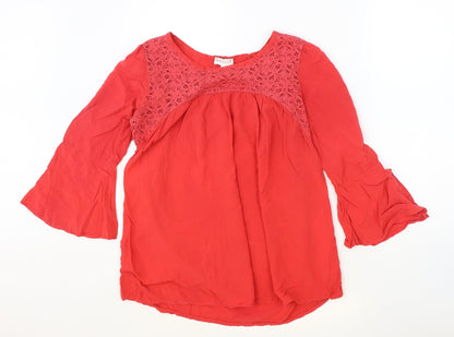 Apricot Womens Pink Viscose Basic Blouse Size M Round Neck - Size M/L