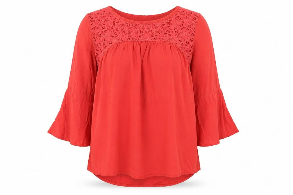 Apricot Womens Pink Viscose Basic Blouse Size M Round Neck - Size M/L