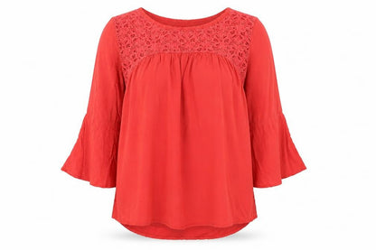 Apricot Womens Pink Viscose Basic Blouse Size M Round Neck - Size M/L