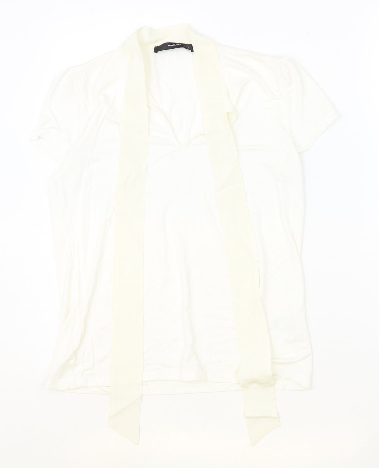 Womens UK Size M Hallhuber Ivory Basic Blouse