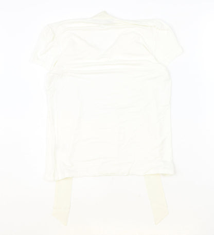 Womens UK Size M Hallhuber Ivory Basic Blouse