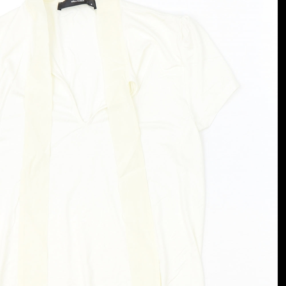 Womens UK Size M Hallhuber Ivory Basic Blouse