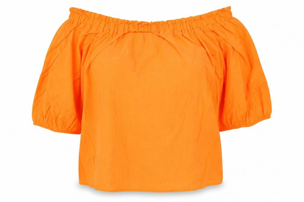Womens UK Size 14 Marks and Spencer Orange Basic Blouse