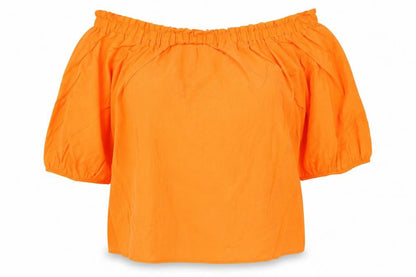 Womens UK Size 14 Marks and Spencer Orange Basic Blouse