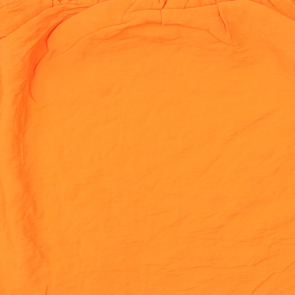 Womens UK Size 14 Marks and Spencer Orange Basic Blouse