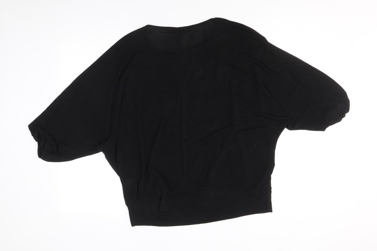 Womens UK Size M QED London Black Basic T-Shirt