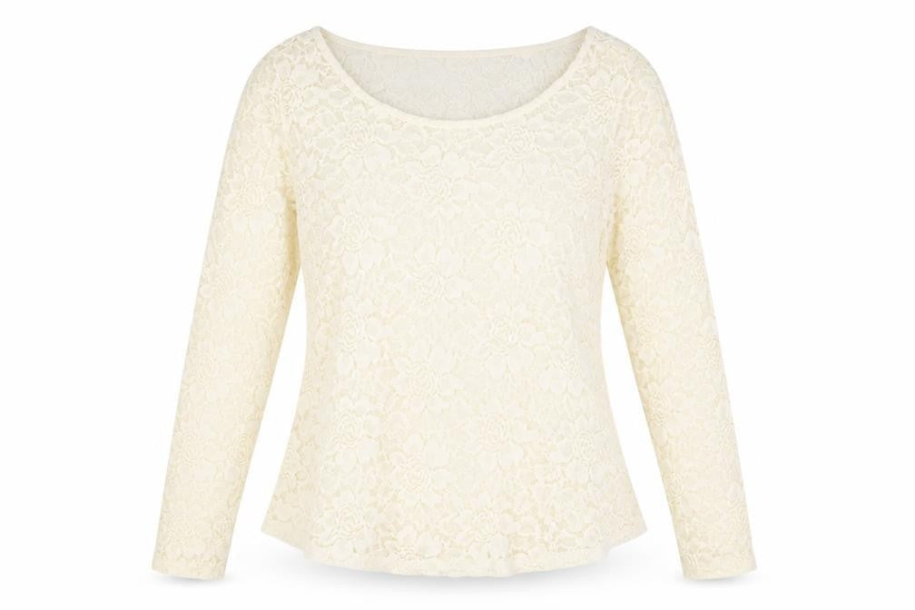 Womens UK Size M H&M Ivory Basic Blouse