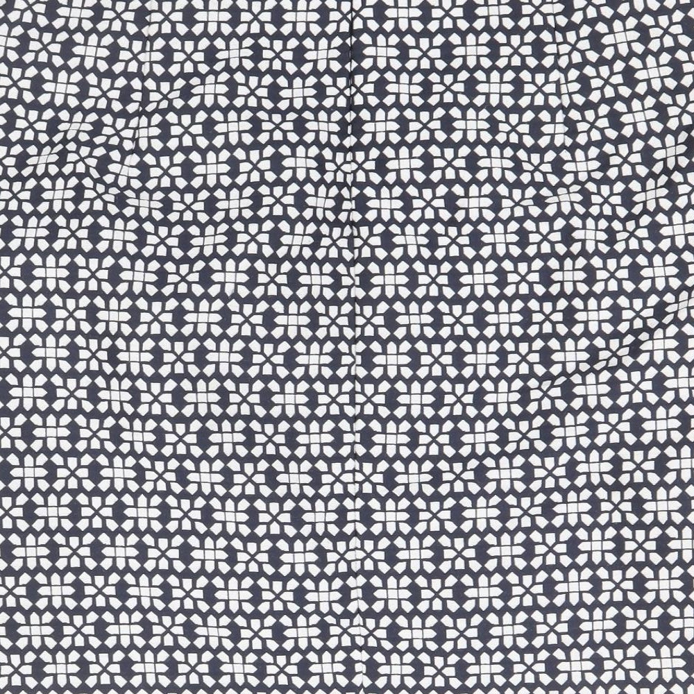 NEXT Womens Blue Geometric Polyester Straight & Pencil Skirt Size 10 Zip