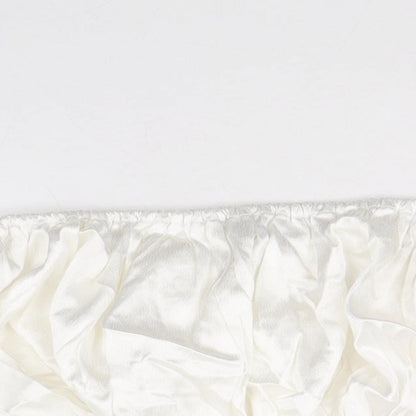 Womens UK Size M Zara White Cropped Blouse