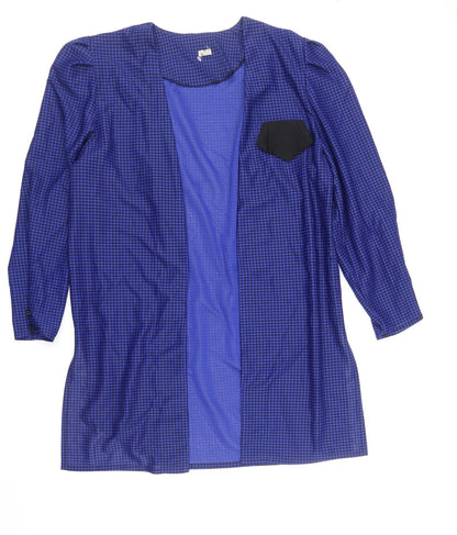 Womens UK Size 14 Preworn Blue Kimono Blouse