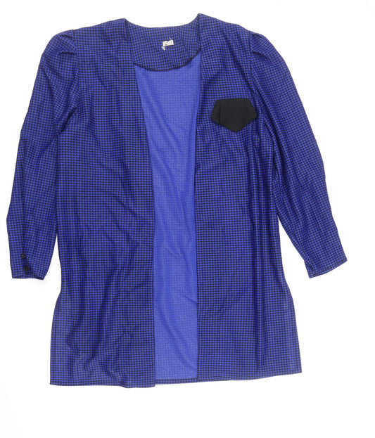 Womens UK Size 14 Preworn Blue Kimono Blouse
