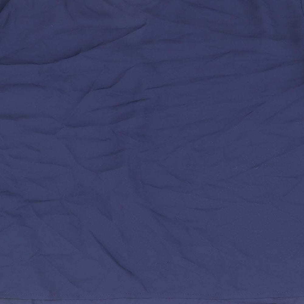 SheIn Womens Blue Polyester Basic Blouse Size M V-Neck