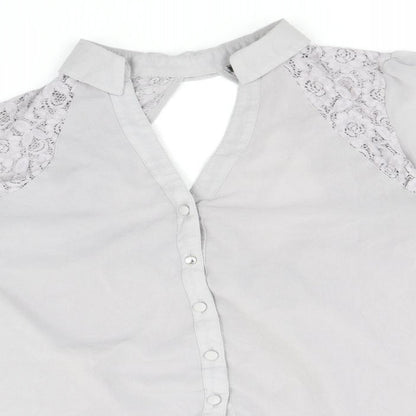 Womens UK Size 14 River Island Grey Basic Blouse