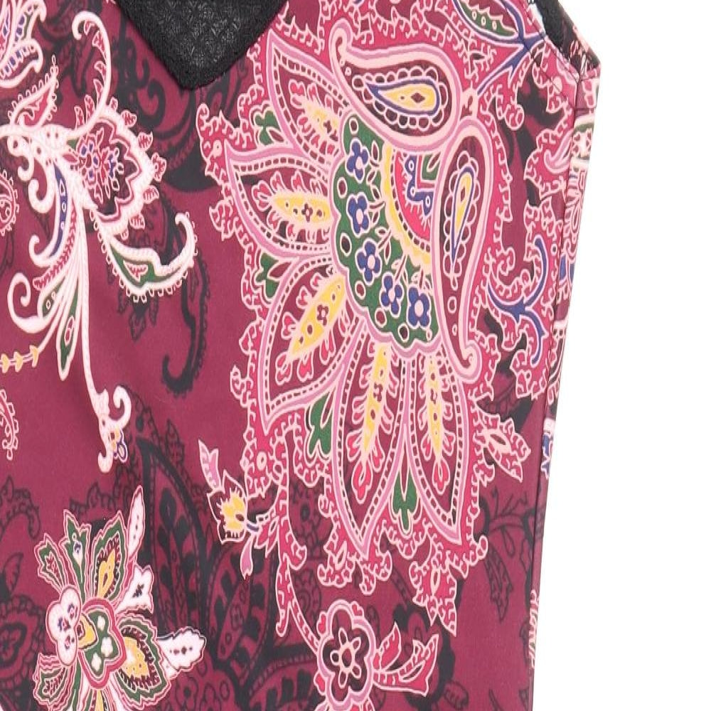MISSFIGA Womens Multicoloured Paisley Polyester Pencil Dress Size 8 Round Neck Pullover