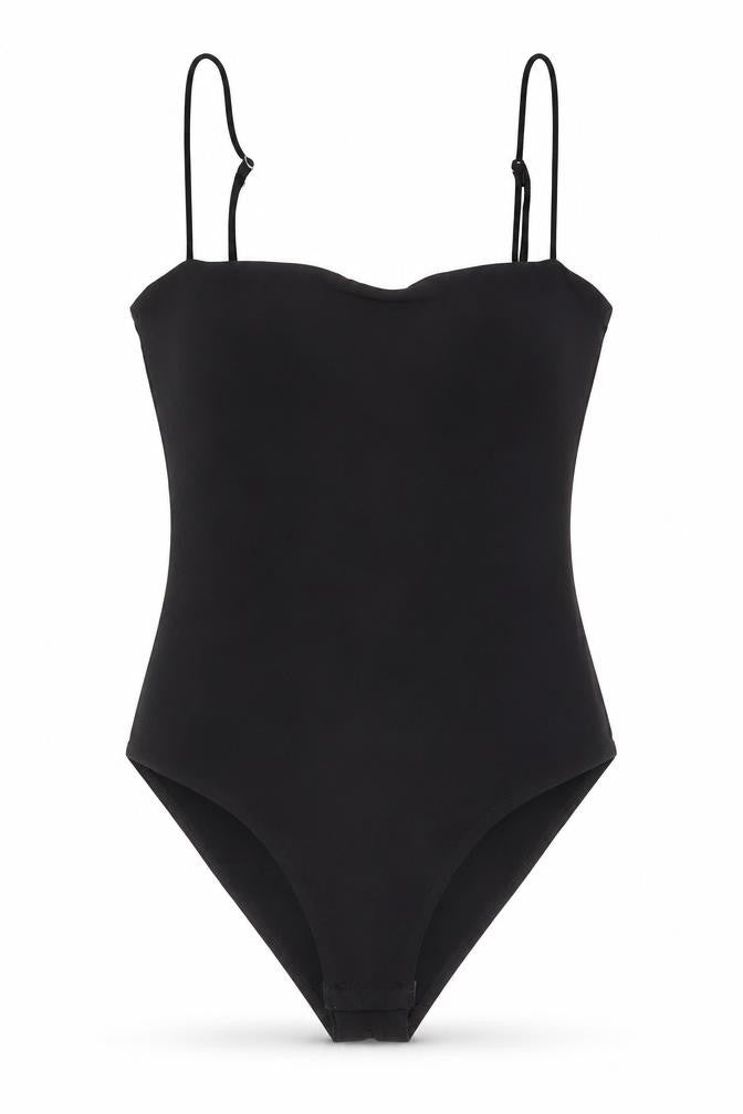 Womens UK Size 10 H&M One-Piece Black Bodysuit