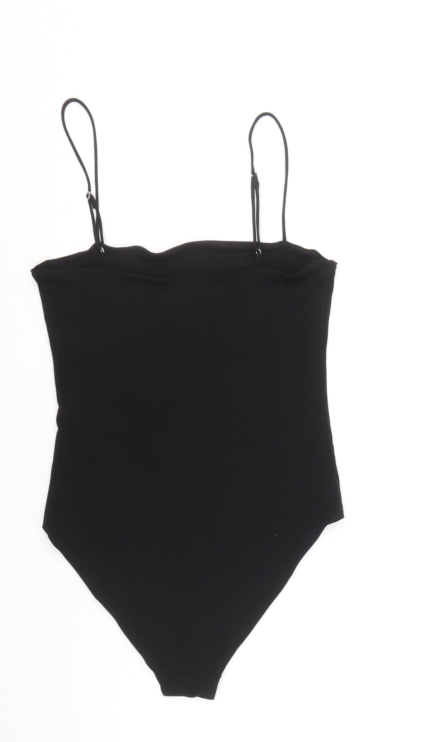 H&M Womens Black Polyester Bodysuit One-Piece Size 10 Snap