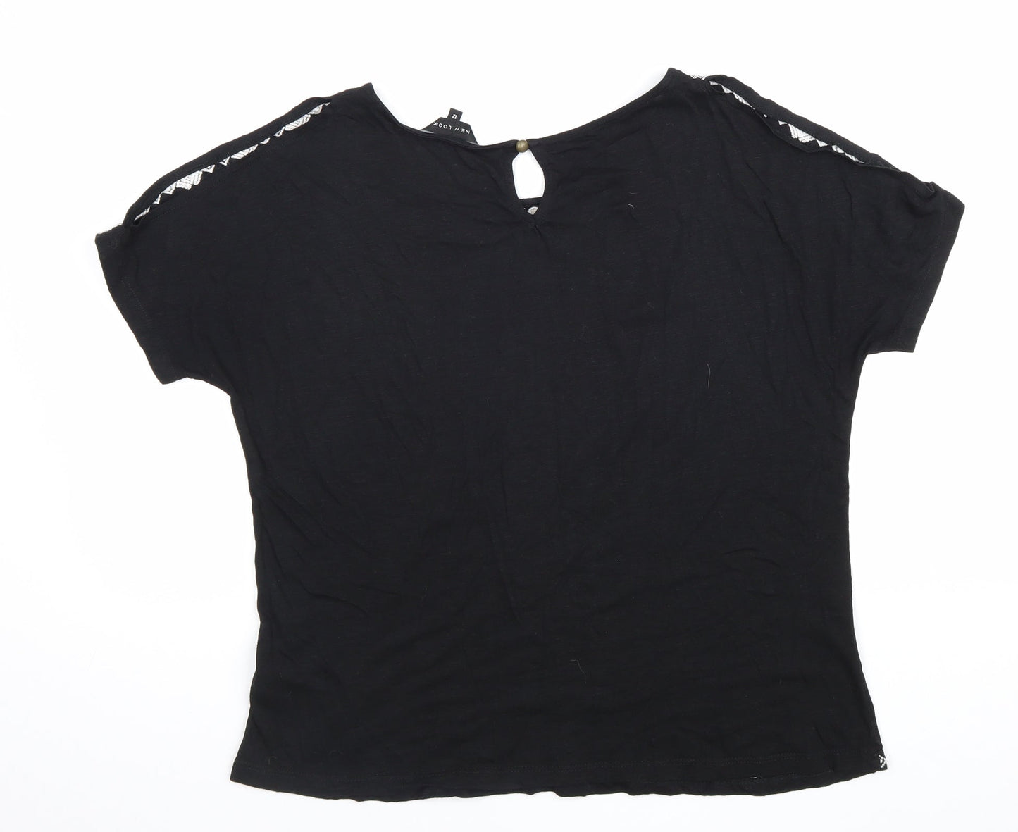 Womens UK Size 12 New Look Black Basic Blouse