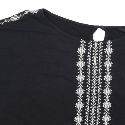 Womens UK Size 12 New Look Black Basic Blouse