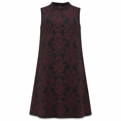 Therapy Womens Red Geometric Viscose A-Line Size XS Mock Neck Pullover