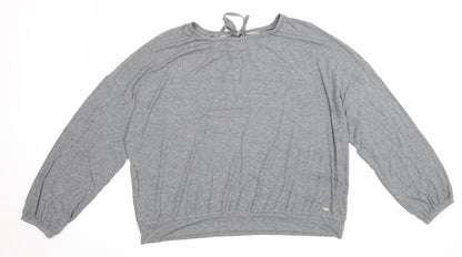Rosie Womens Grey Viscose Basic Blouse Size 16 Round Neck