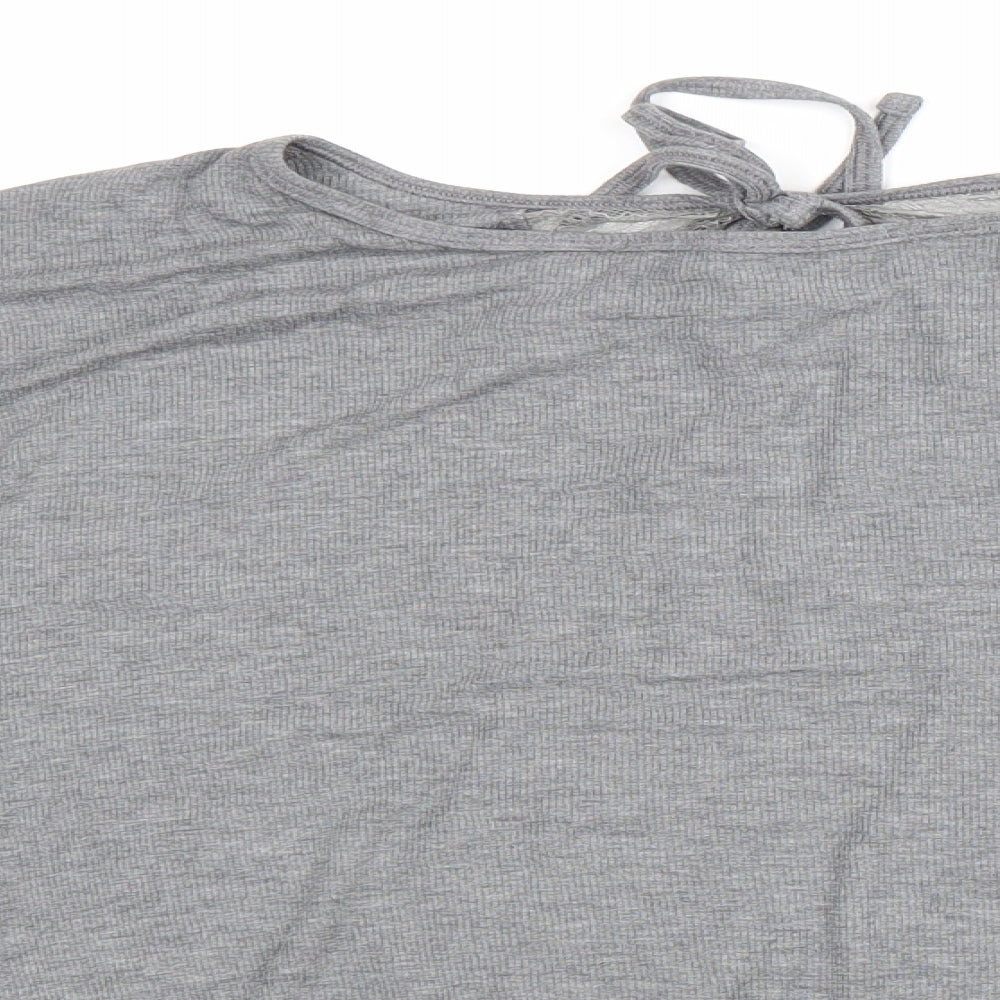Rosie Womens Grey Viscose Basic Blouse Size 16 Round Neck