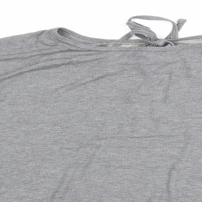 Rosie Womens Grey Viscose Basic Blouse Size 16 Round Neck