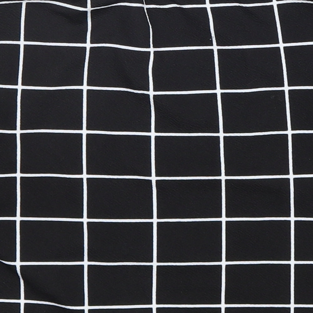 SheIn Womens Black Check Polyester Mini Skirt Size XS