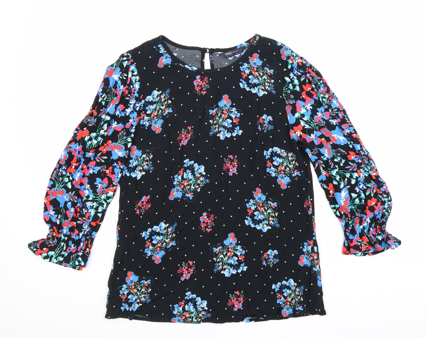 Womens UK Size 8 Marks and Spencer Black Basic Blouse