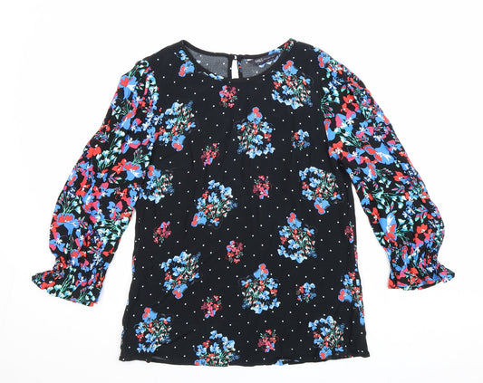 Womens UK Size 8 Marks and Spencer Black Basic Blouse