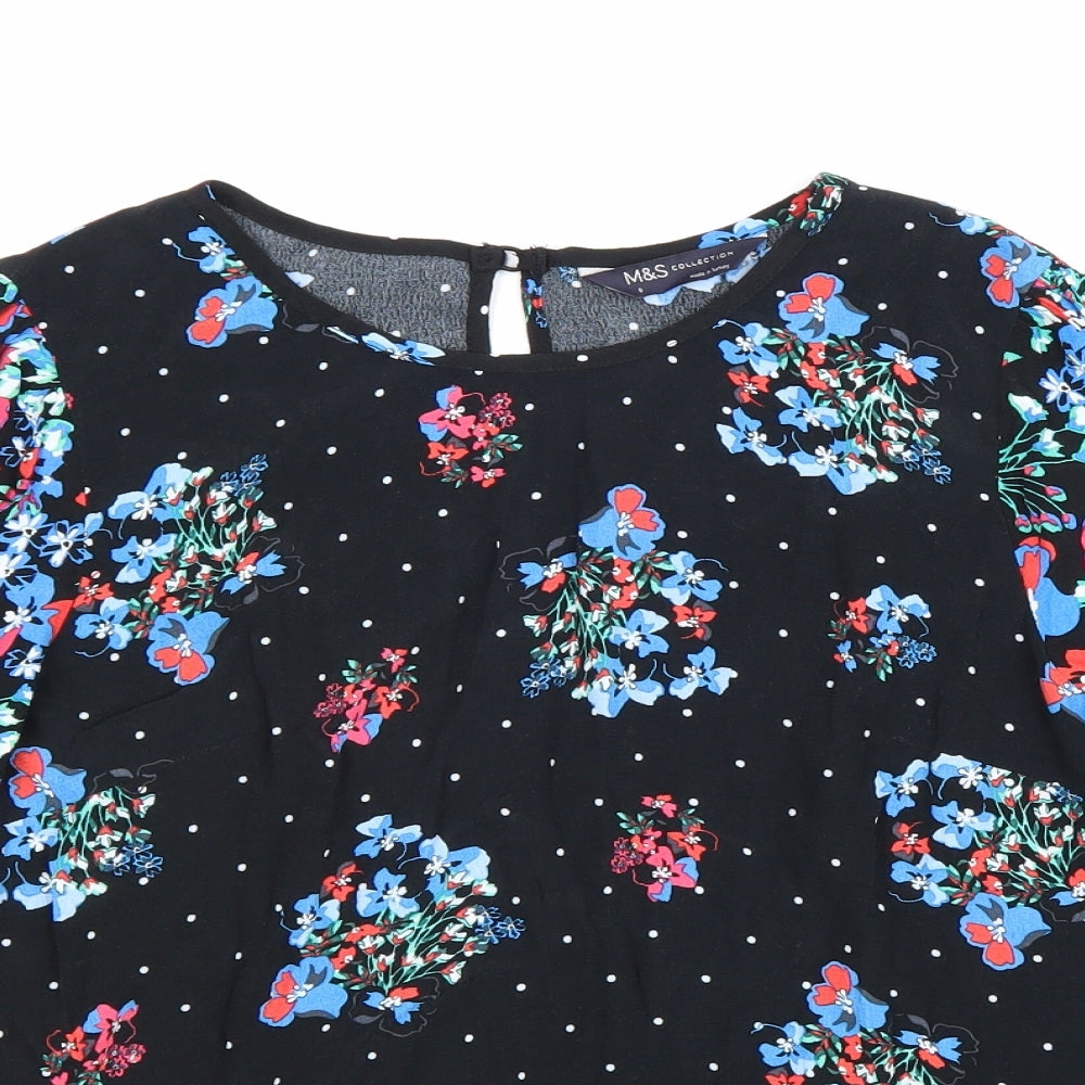 Womens UK Size 8 Marks and Spencer Black Basic Blouse