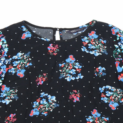 Womens UK Size 8 Marks and Spencer Black Basic Blouse
