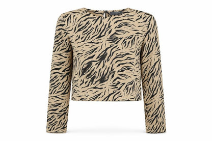 Womens UK Size 14 Primark Beige Cropped Blouse