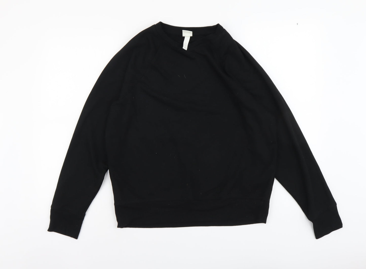 H&M Womens Black Cotton Pullover Sweatshirt Size S Pullover