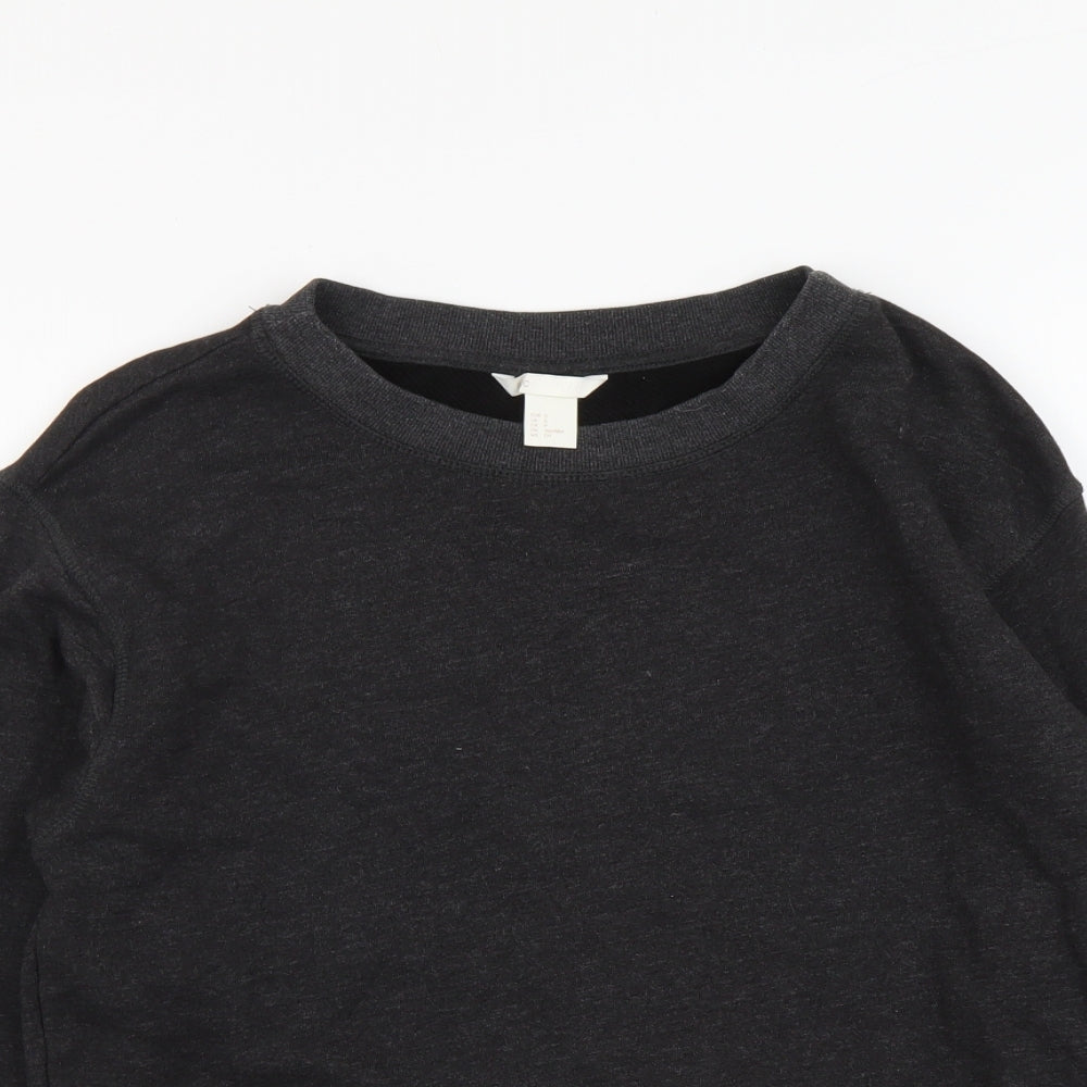 H&M Womens Grey Cotton Pullover Sweatshirt Size S Pullover