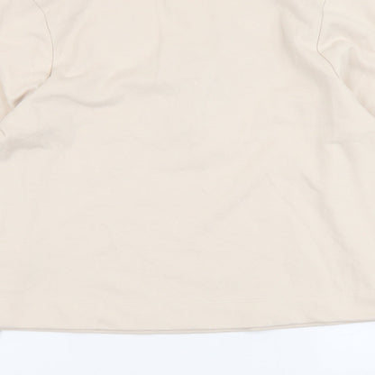 Marks and Spencer Womens Beige Cotton Pullover Sweatshirt Size M Pullover - Lace Up