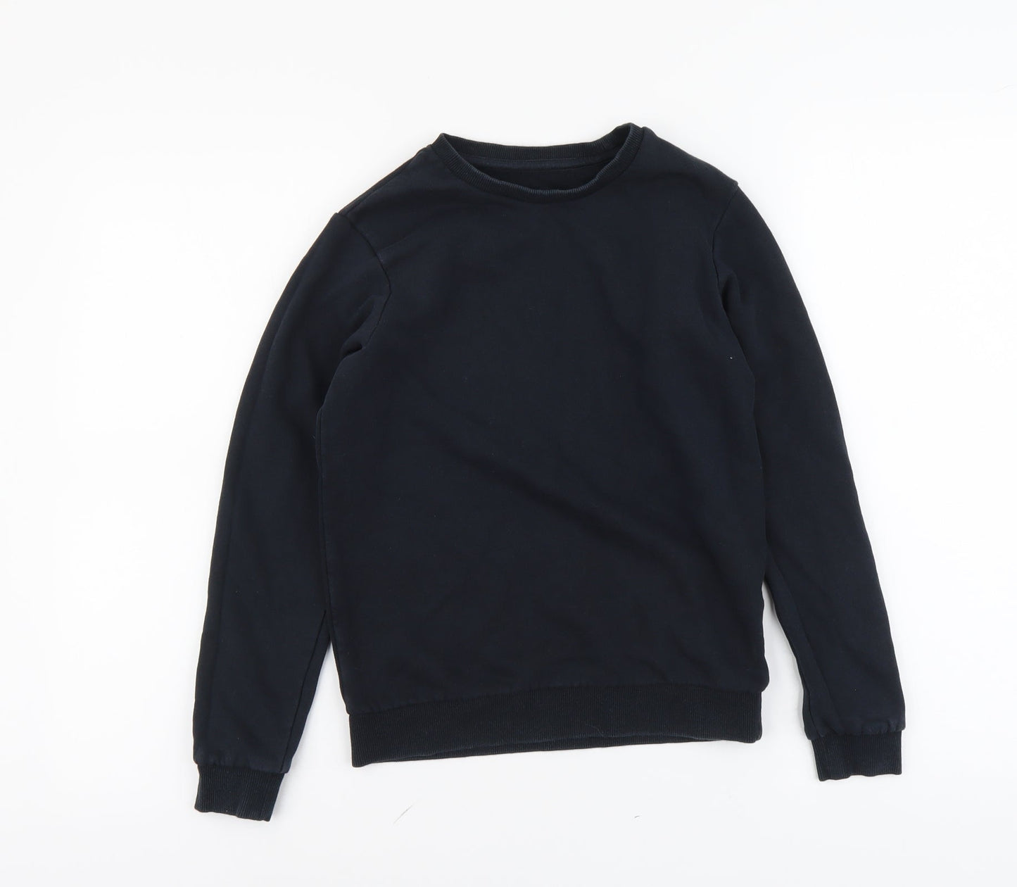 Marks and Spencer Boys Blue Cotton Pullover Sweatshirt Size 10-11 Years Pullover