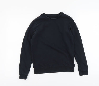 Marks and Spencer Boys Blue Cotton Pullover Sweatshirt Size 10-11 Years Pullover