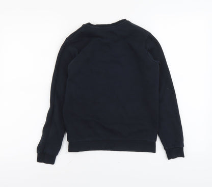 Marks and Spencer Boys Blue Cotton Pullover Sweatshirt Size 10-11 Years Pullover