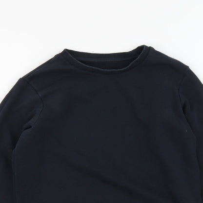 Marks and Spencer Boys Blue Cotton Pullover Sweatshirt Size 10-11 Years Pullover