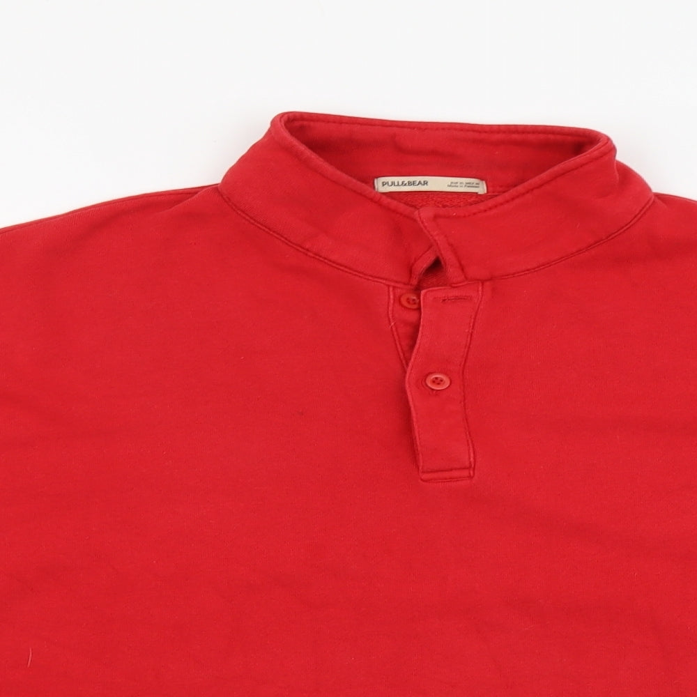 Womens UK Size XL Pull&Bear Red Pullover Sweatshirt