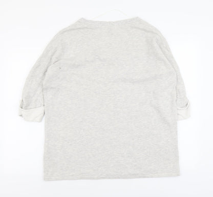 Noisy may Womens Grey Cotton Pullover Sweatshirt Size L Pullover